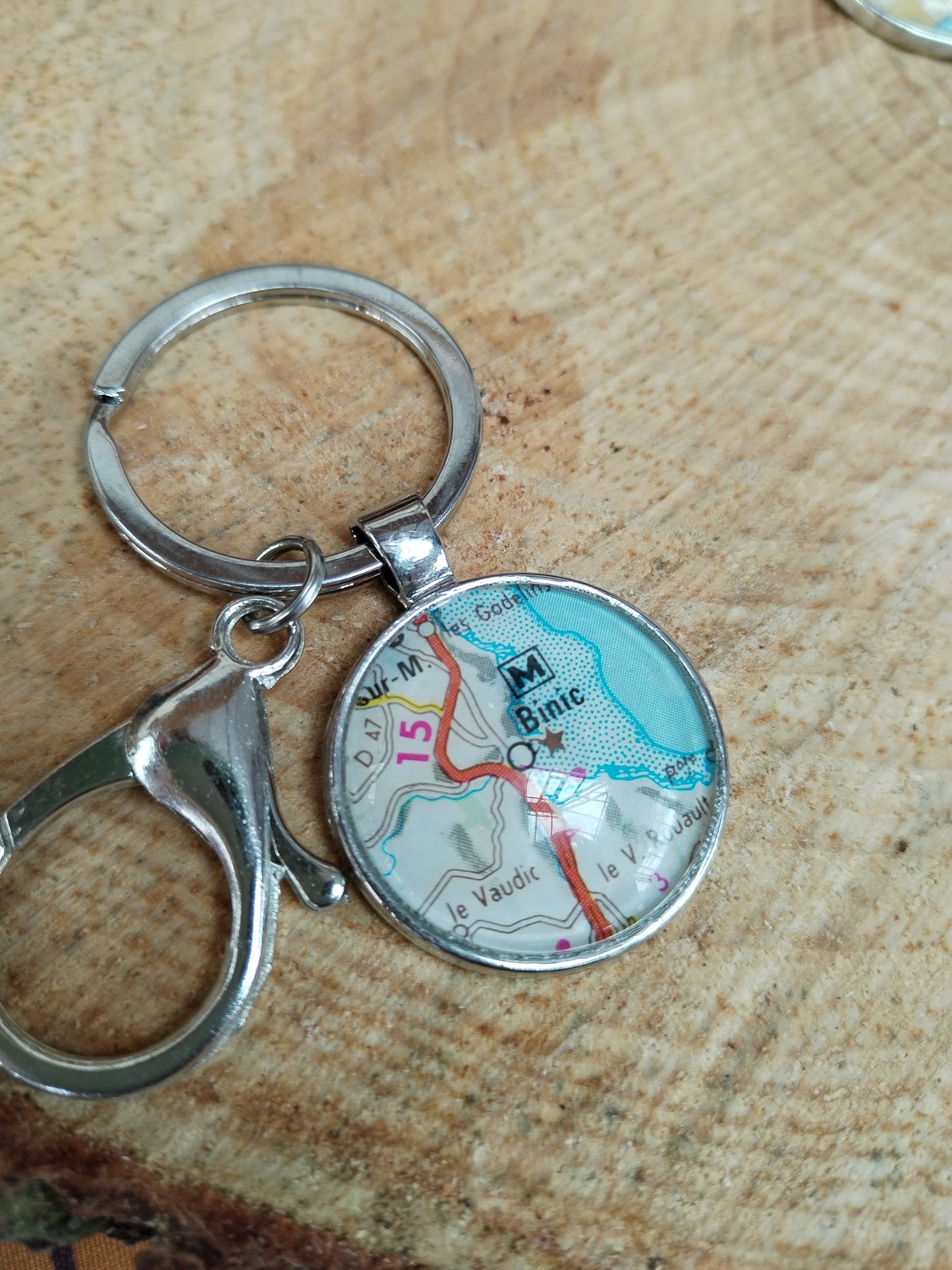 Porte clé Binic carte routière