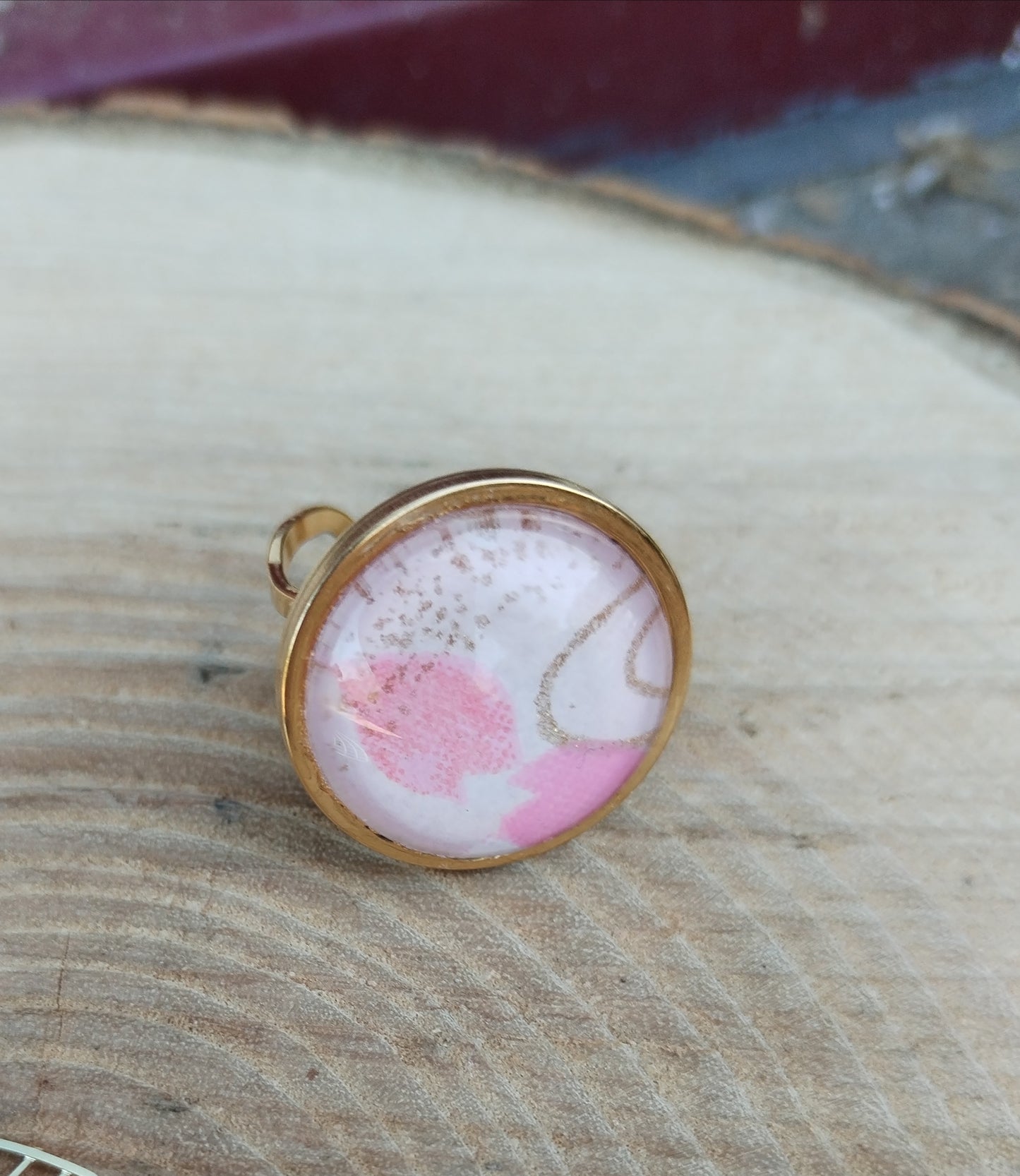 Parure papier washi rose