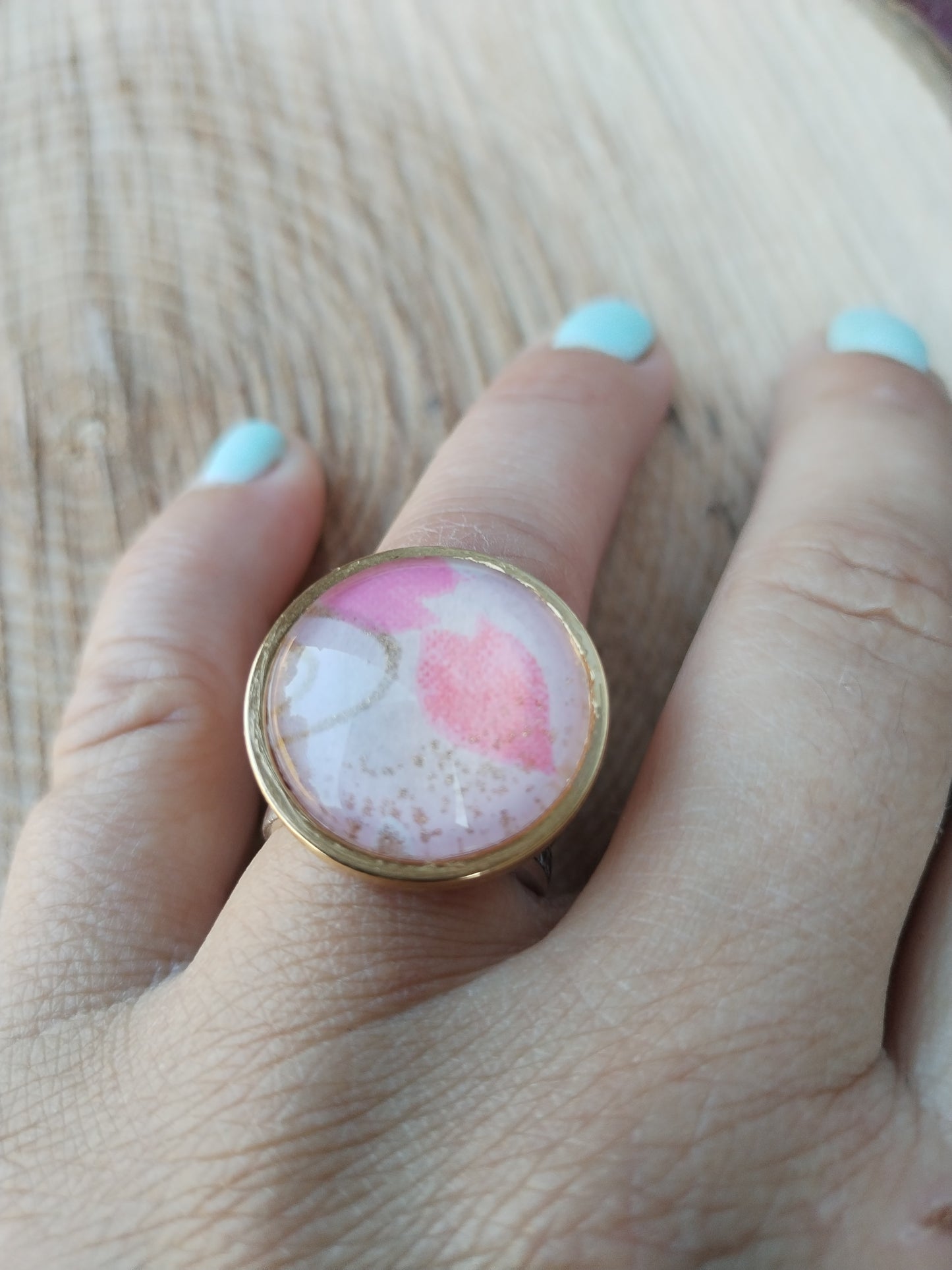 Parure papier washi rose