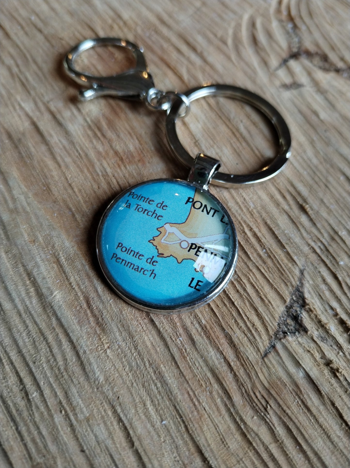 Porte clé carte routière - Pointe de la Torche