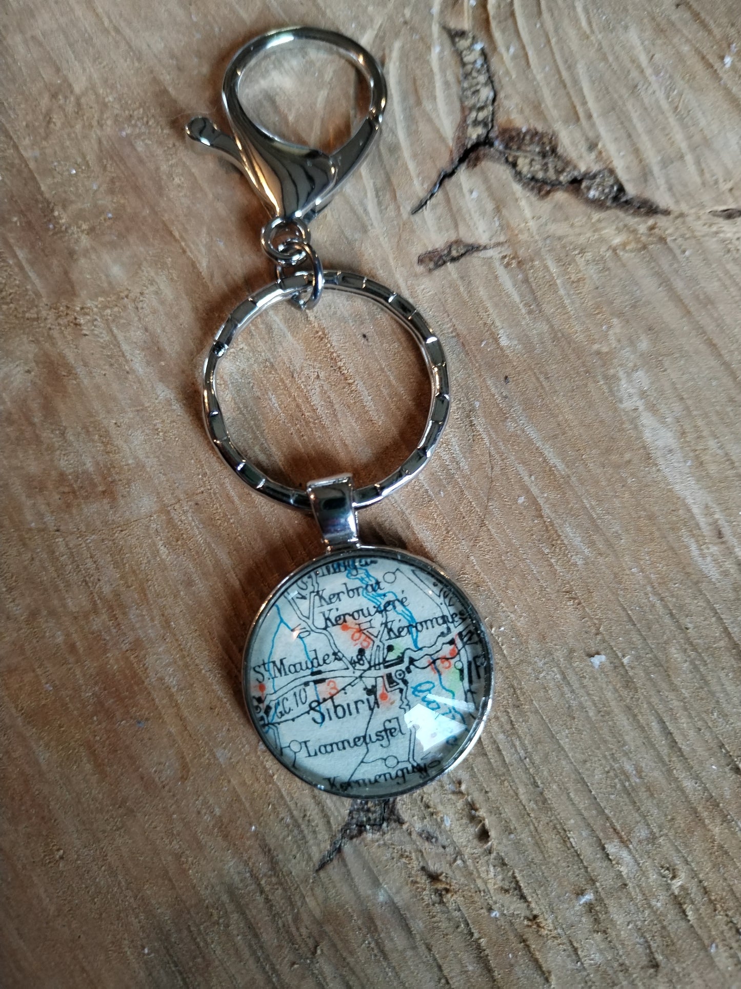 Porte clé carte routière - Sibiril