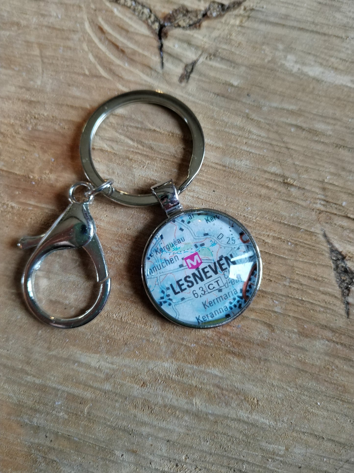 Porte clé carte routière - Lesneven