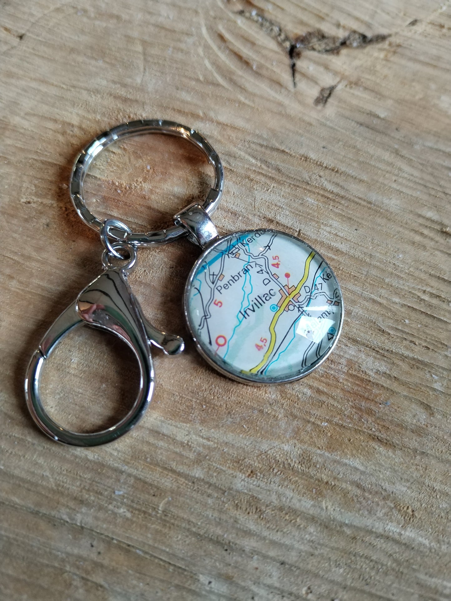 Porte clé carte routière - Irvillac