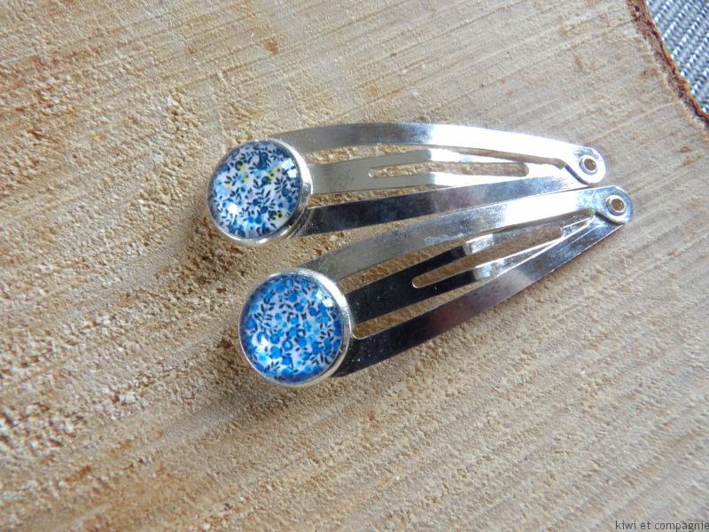 Barrettes double - papier liberty