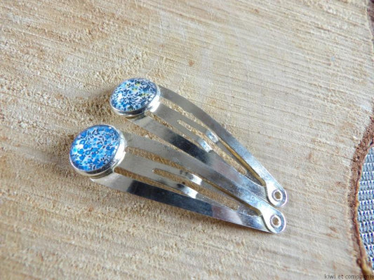 Barrettes double - papier liberty