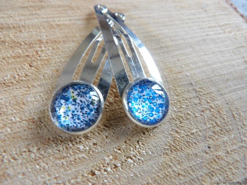 Barrettes double - papier liberty