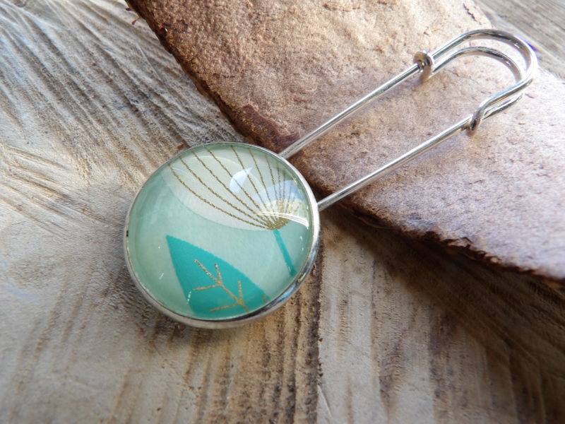 broche vert d'eau