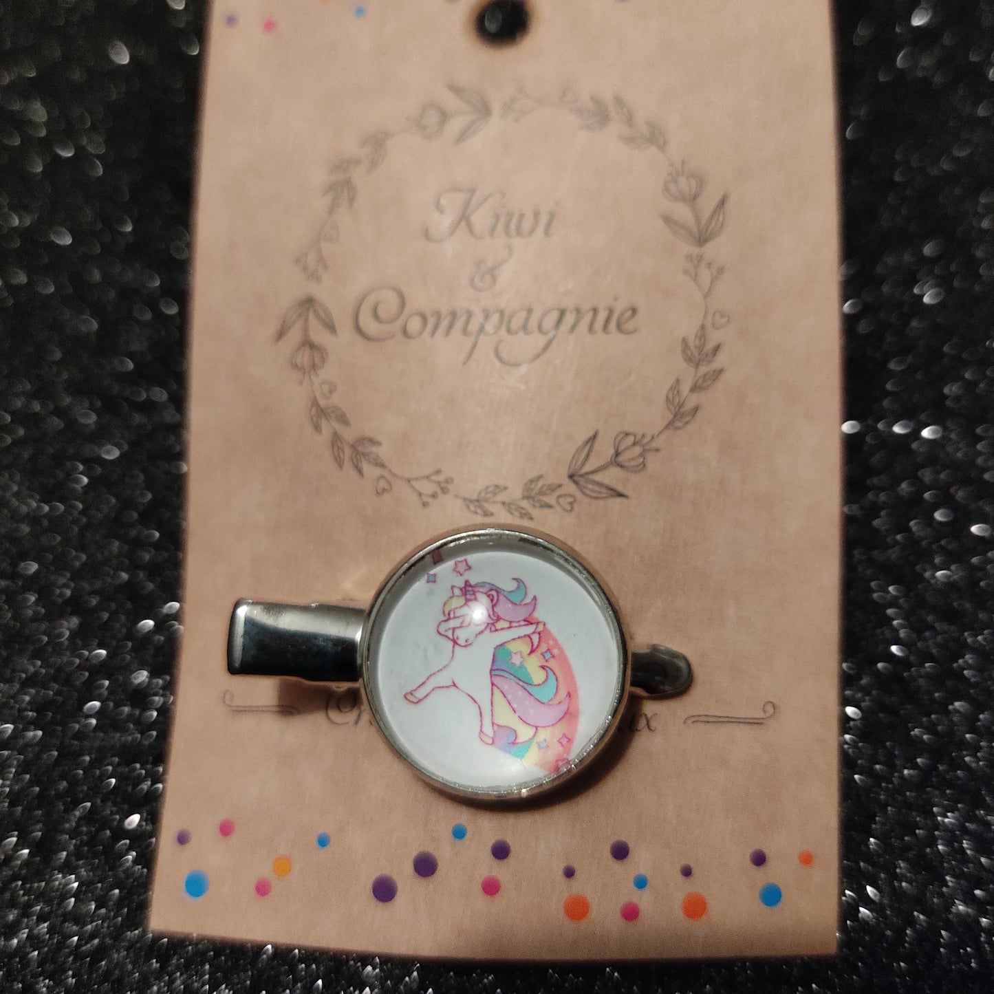 Barrette - licorne en dab