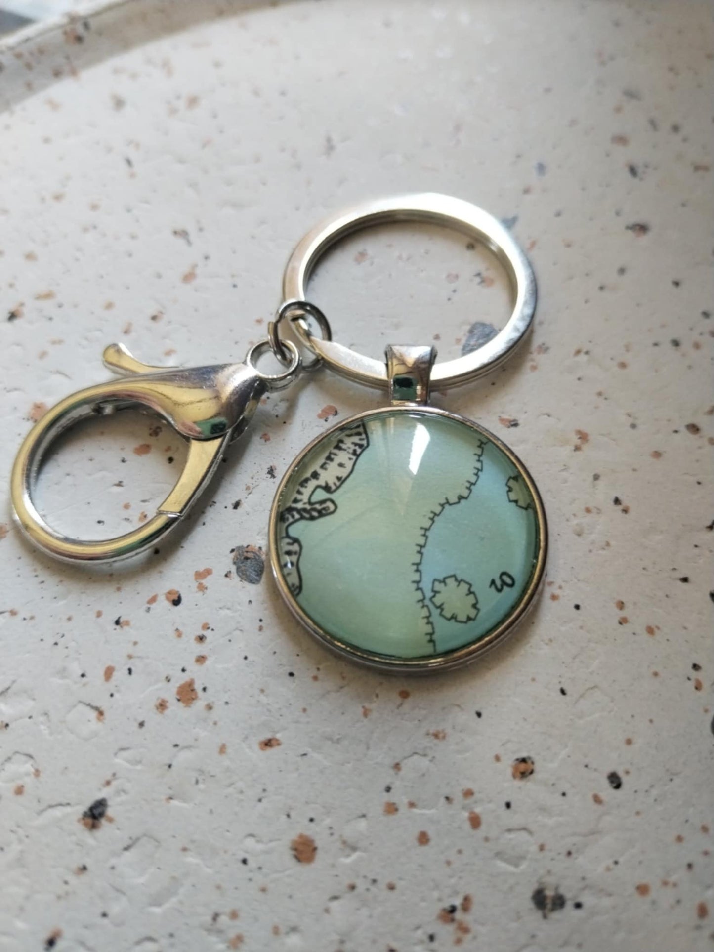Porte clé  carte routière - CARTE MARINE