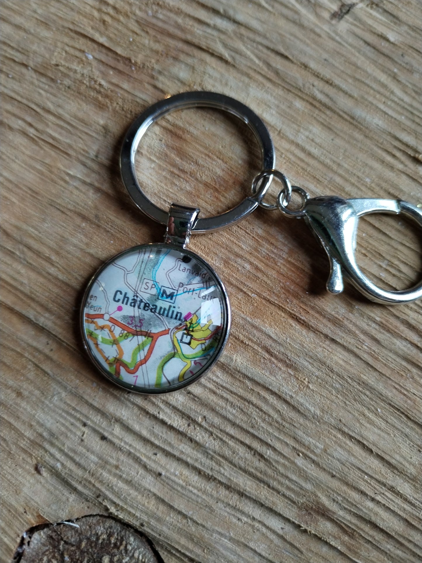 Porte clé  carte routière - Chateaulin