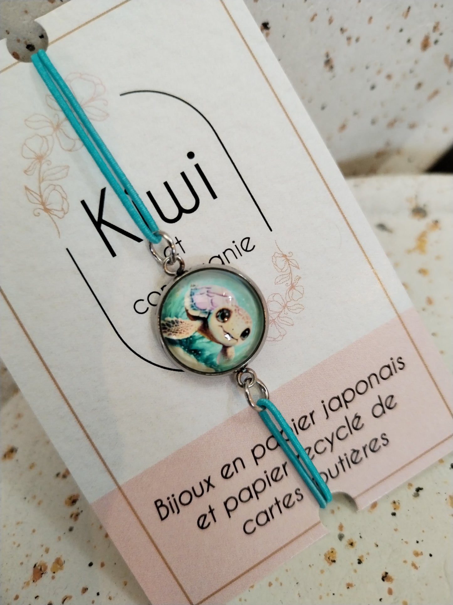 Bracelet élastique tortue